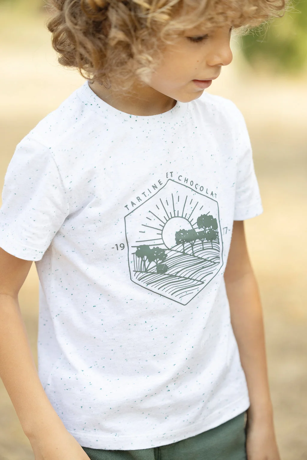 T-Shirt blanc et vert
