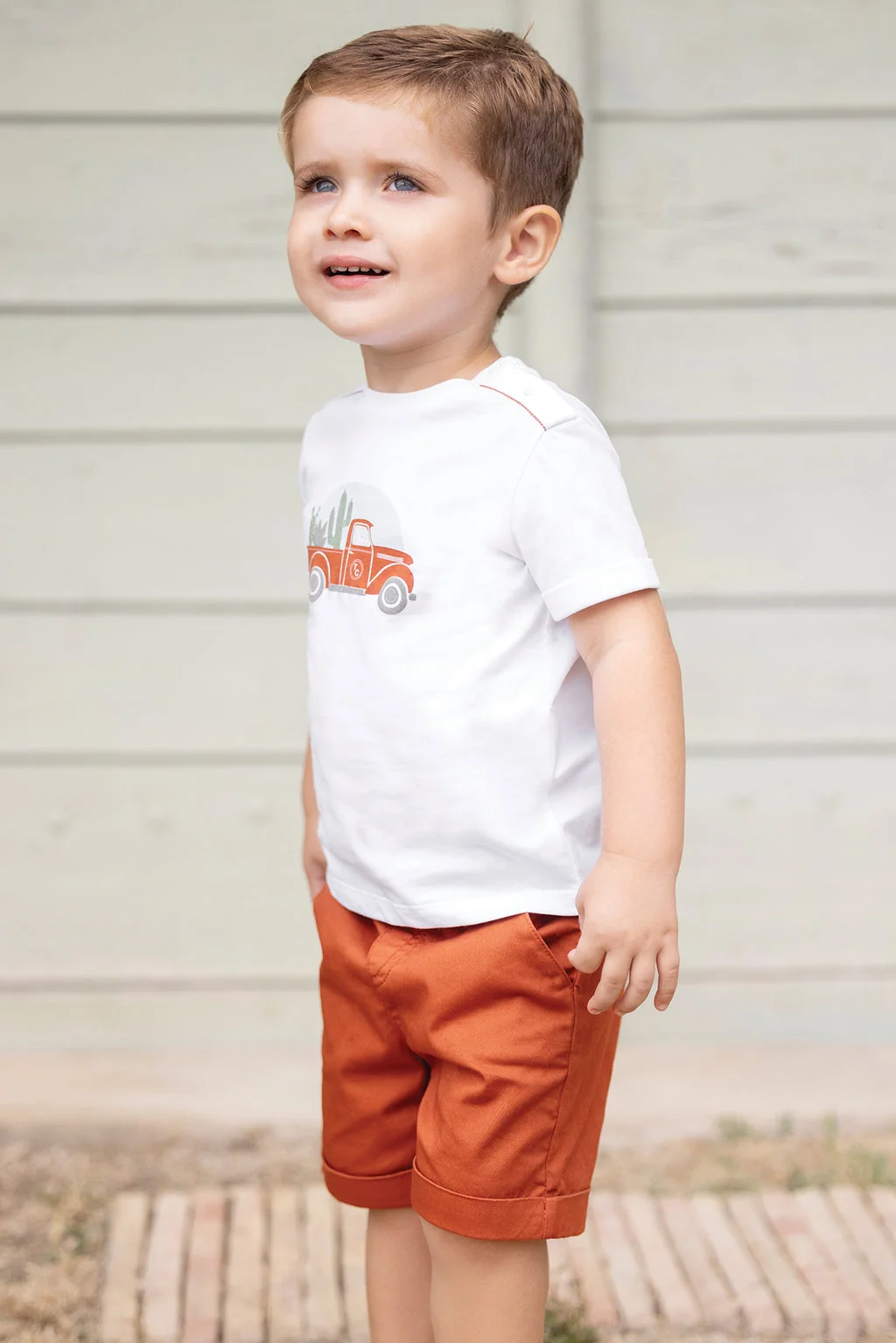 T-Shirt blanc avec tracteur