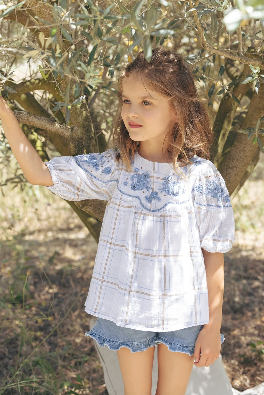 T-shirt Blanc et bleu